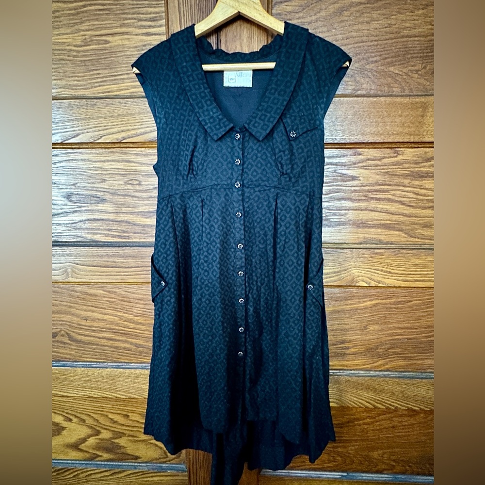 Anthropologie Black Sleeveless Dress
